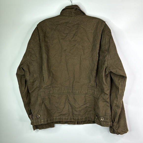 Vintage Eddie Bauer Brown Lined Chore Coat Size Large - Picture 4 of 8